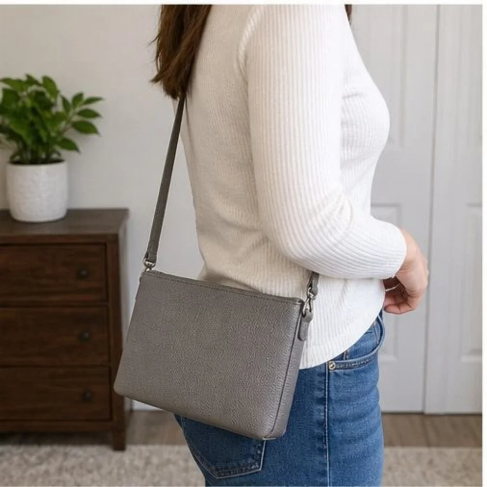 Ivory Quilted Crossbody Bag